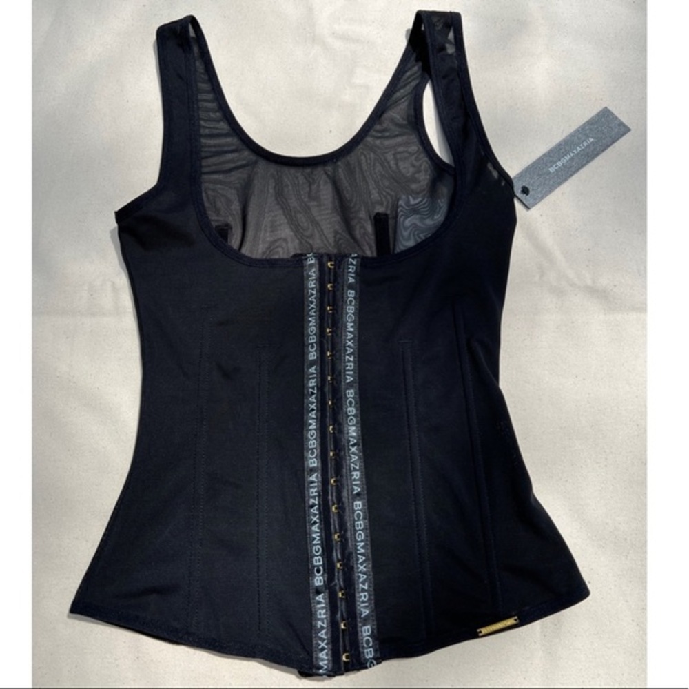 BCBGMAXAZRIA BLACK MESH Corset